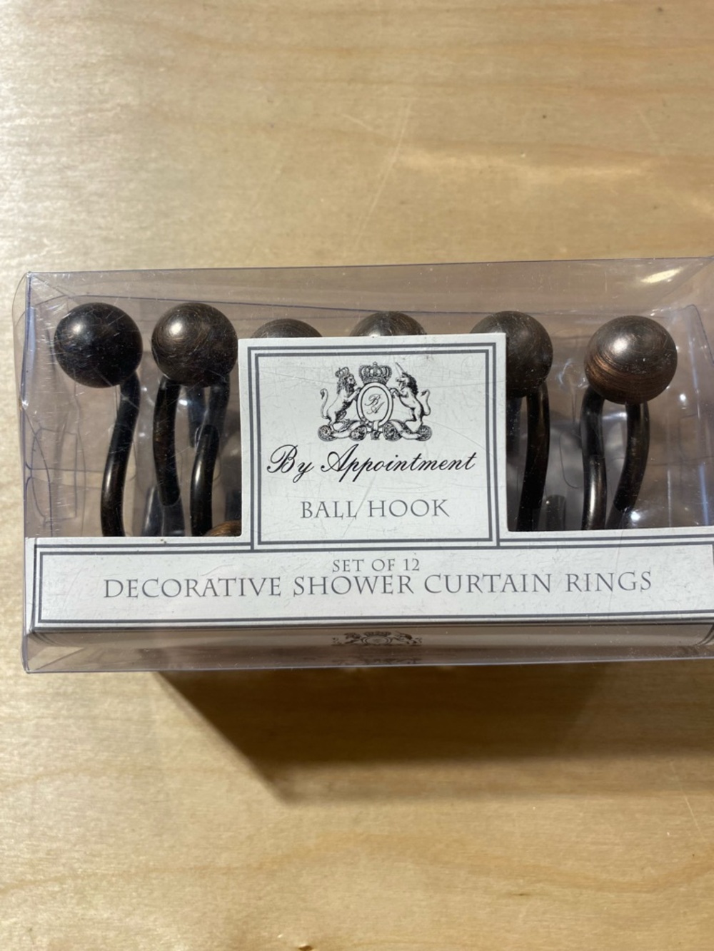 By Appointment Ball Hook Decorative Shower Curtain Rings - Dark Bronze (RF)